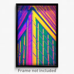 Pixel Art Poster - Wire Frame Glitchy American Architecture (8 Bit Print)