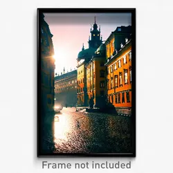 Pixel Art Poster - Old Stockholm (8 Bit Psychedelic Trippy Video Game Print)