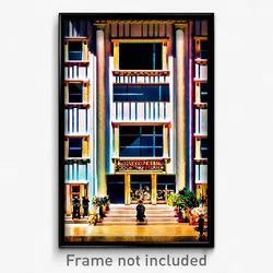 Pixel Art Poster - Blissful Counting House (8 Bit Psychedelic Video Game Print)