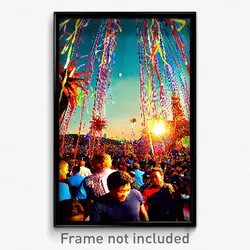 Pixel Art Poster - Important New Year Day (8 Bit Psychedelic Video Game Print)