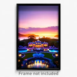 Pixel Art Poster - Gigantic Estate (8 Bit Psychedelic Trippy Video Game Print)