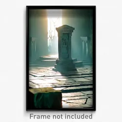 Pixel Art Poster - Velvety Tomb (8 Bit Psychedelic Trippy Video Game Print)