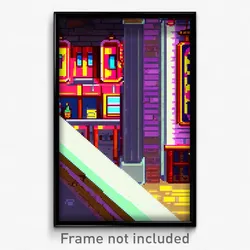 Pixel Art Poster - Normal Tavern (8 Bit Psychedelic Trippy Video Game Print)