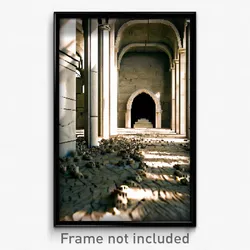 Pixel Art Poster - Unrealistic Crypt (8 Bit Psychedelic Trippy Video Game Print)