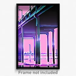 Pixel Art Poster - Original Pier (8 Bit Psychedelic Trippy Video Game Print)