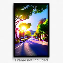 Pixel Art Poster - Bountiful Street (8 Bit Psychedelic Trippy Video Game Print)