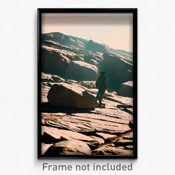 Pixel Art Poster - Barren Rock (8 Bit Psychedelic Trippy Weird Video Game Print)