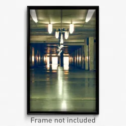 Pixel Art Poster - Concrete Corridor (8 Bit Psychedelic Trippy Video Game Print)