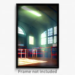 Pixel Art Poster - Droopy School (8 Bit Psychedelic Trippy Video Game Print)