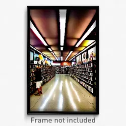 Pixel Art Poster - Jaw Dropping Record Store (8 Bit Video Game Print)