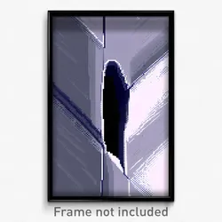 Pixel Art Poster - Silver Fissure (8 Bit Psychedelic Trippy Video Game Print)