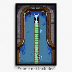Pixel Art Poster - Accomplished Sewer (8 Bit Psychedelic Video Game Print)