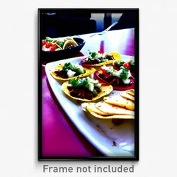 Pixel Art Poster - Muted Tacos (8 Bit Psychedelic Trippy Weird Video Game Print)