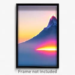 Pixel Art Poster - Energetic Peak (8 Bit Psychedelic Trippy Video Game Print)