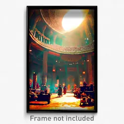 Pixel Art Poster - Voluminous Bazaar (8 Bit Psychedelic Trippy Video Game Print)