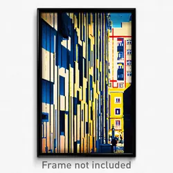 Pixel Art Poster - Urban Lisbon (8 Bit Psychedelic Trippy Video Game Print)