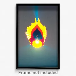Pixel Art Poster - Rare Opening (8 Bit Psychedelic Trippy Video Game Print)