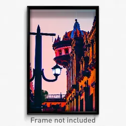 Pixel Art Poster - Captivating Mexican Architecture (8 Bit Video Game Print)