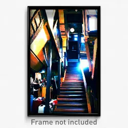 Pixel Art Poster - Cluttered Stair (8 Bit Psychedelic Trippy Video Game Print)