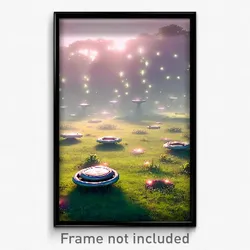 Pixel Art Poster - Vast Fairy Ring (8 Bit Psychedelic Trippy Video Game Print)
