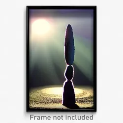 Pixel Art Poster - Tiny Menhir (8 Bit Psychedelic Trippy Weird Video Game Print)