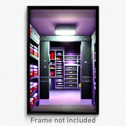 Pixel Art Poster - Interesting Storage Room (8 Bit Psychedelic Video Game Print)
