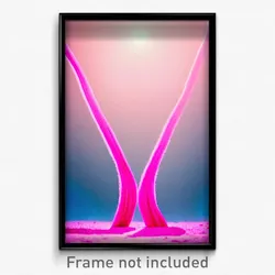 Pixel Art Poster - Pink Strand (8 Bit Psychedelic Trippy Weird Video Game Print)