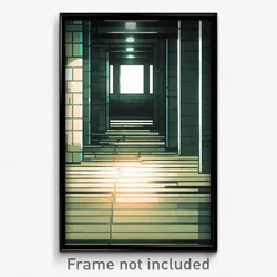 Pixel Art Poster - Long Tile (8 Bit Psychedelic Trippy Weird Video Game Print)