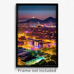 Pixel Art Poster - Jaw Dropping Mexican City (8 Bit Video Game Print)