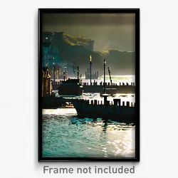 Pixel Art Poster - Lost Harbour (8 Bit Psychedelic Trippy Video Game Print)
