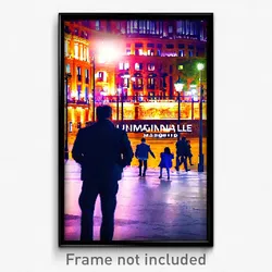 Pixel Art Poster - Unimaginable Madrid (8 Bit Psychedelic Video Game Print)