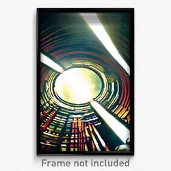 Pixel Art Poster - Circular Principality (8 Bit Psychedelic Video Game Print)