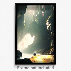 Pixel Art Poster - Brilliant Cave (8 Bit Psychedelic Trippy Video Game Print)
