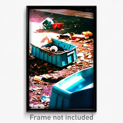 Pixel Art Poster - Remarkable Waste (8 Bit Psychedelic Trippy Video Game Print)