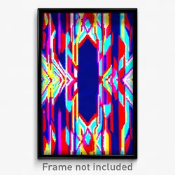 Pixel Art Poster - Kaleidoscopic Darkness (8 Bit Psychedelic Video Game Print)