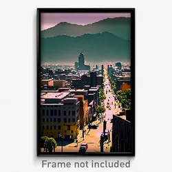 Pixel Art Poster - Black Mexican City (8 Bit Psychedelic Video Game Print)