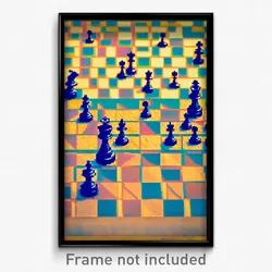 Pixel Art Poster - Vast Chess (8 Bit Psychedelic Trippy Weird Video Game Print)