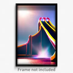 Pixel Art Poster - Majestic Slide (8 Bit Psychedelic Trippy Video Game Print)