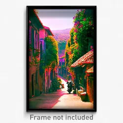 Pixel Art Poster - Narrow Province (8 Bit Psychedelic Trippy Video Game Print)