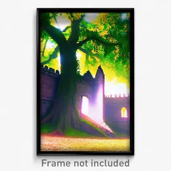 Pixel Art Poster - Uneven Hermitage (8 Bit Psychedelic Trippy Video Game Print)