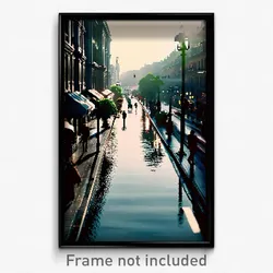 Pixel Art Poster - Stunning Street (8 Bit Psychedelic Trippy Video Game Print)