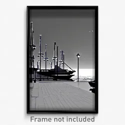 Pixel Art Poster - Colorless Marina (8 Bit Psychedelic Trippy Video Game Print)