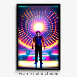 Pixel Art Poster - Elaborate Ego Death (8 Bit Psychedelic Video Game Print)