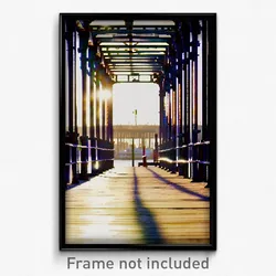 Pixel Art Poster - Impressive Pier (8 Bit Psychedelic Trippy Video Game Print)