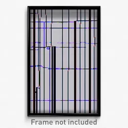 Pixel Art Poster - Wire Frame Glitchy Clearing (8 Bit Video Game Print)