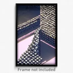 Pixel Art Poster - Silver Burrow (8 Bit Psychedelic Trippy Video Game Print)
