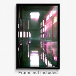 Pixel Art Poster - Polished Hideout (8 Bit Psychedelic Trippy Video Game Print)