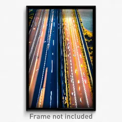 Pixel Art Poster - Gorgeous Highway (8 Bit Psychedelic Trippy Video Game Print)