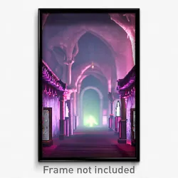 Pixel Art Poster - Drab Catacombs (8 Bit Psychedelic Trippy Video Game Print)
