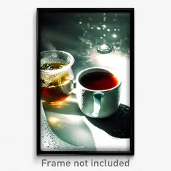Pixel Art Poster - Damp Hot Tea (8 Bit Psychedelic Trippy Video Game Print)
